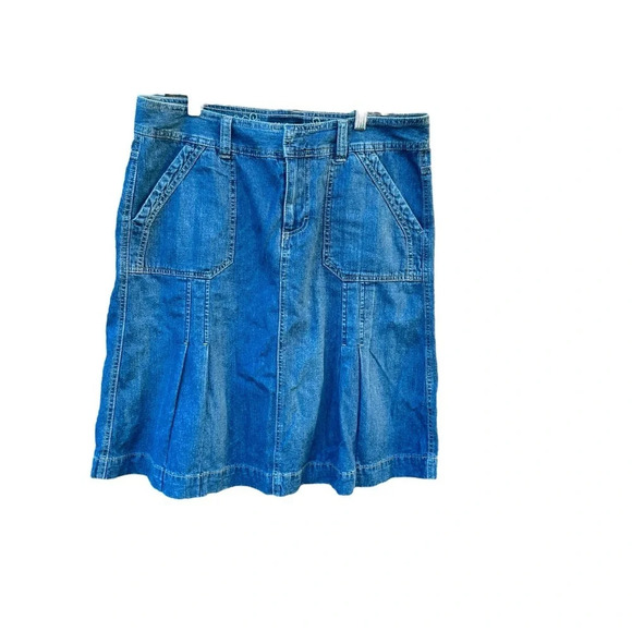 Sonoma Life & Style denim skirt with pockets,  size 10, waist 17", length 23" - Picture 1 of 3